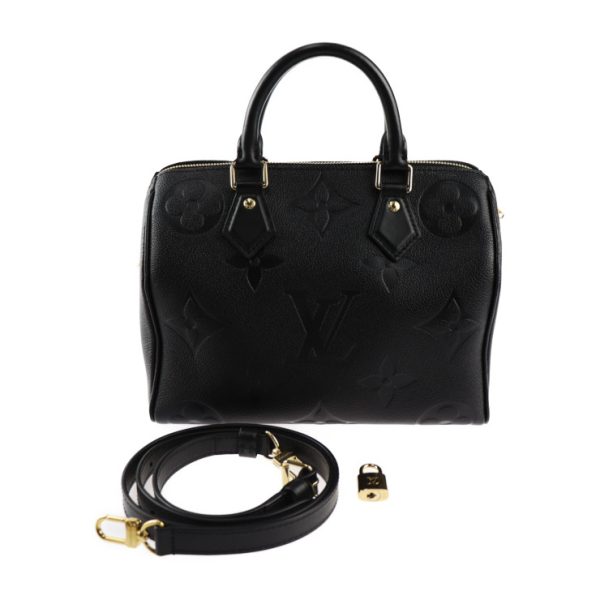 2415023007112 1 Louis Vuitton Speedy Bandouliere 25 Handbag Giant Monogram Empreinte Black Gold Hardware 2way Shoulder Bag Mini