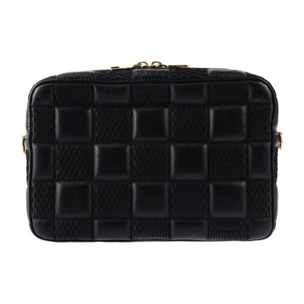 2429043007124 3 Louis Vuitton Troca MM Damier Lamb Leather Shoulder Bag Black