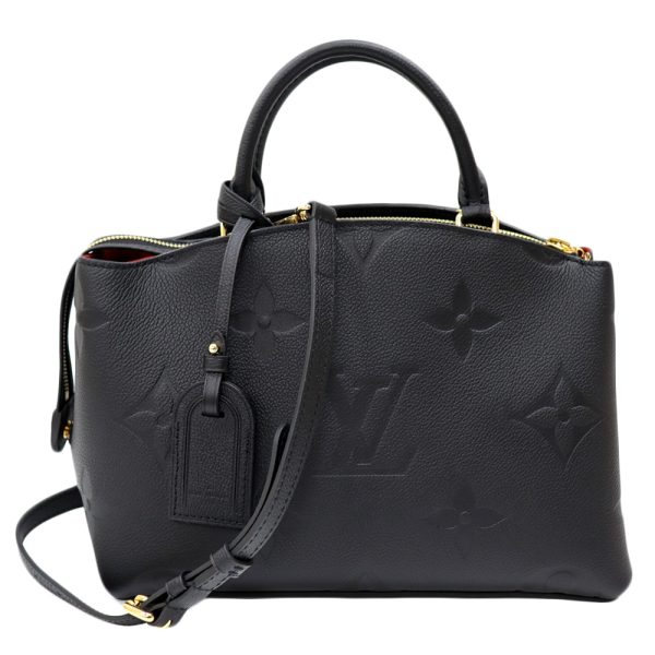 2429071 Louis Vuitton Petit Palais Leather Hand Bag Black