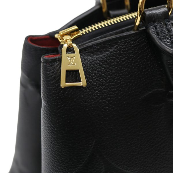 2429078 Louis Vuitton Petit Palais Leather Hand Bag Black