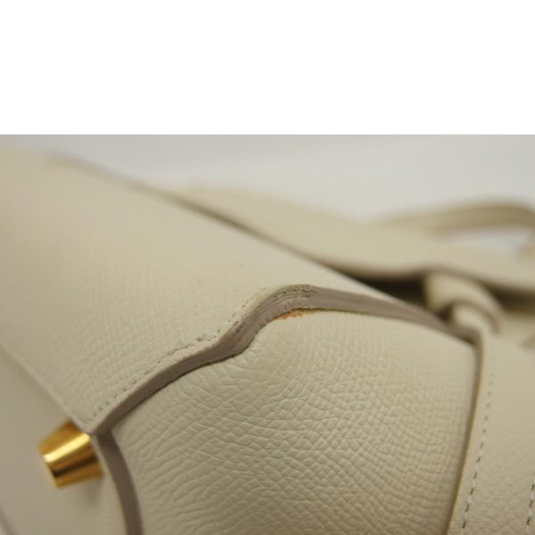 24395 10 Celine Mini 2 Way Belt Hand Bag Ivory