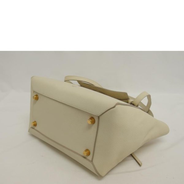 24395 3 Celine Mini 2 Way Belt Hand Bag Ivory