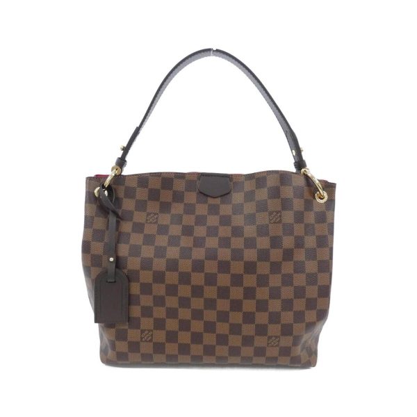 2460003999363 1 b Louis Vuitton Graceful PM Damier Ebene Canvas Shoulder Bag Brown