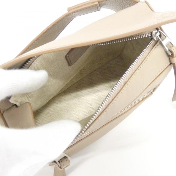 2600018835816 9 b Loewe Puzzle Bumbag Mini Leather Shoulder Bag Sand