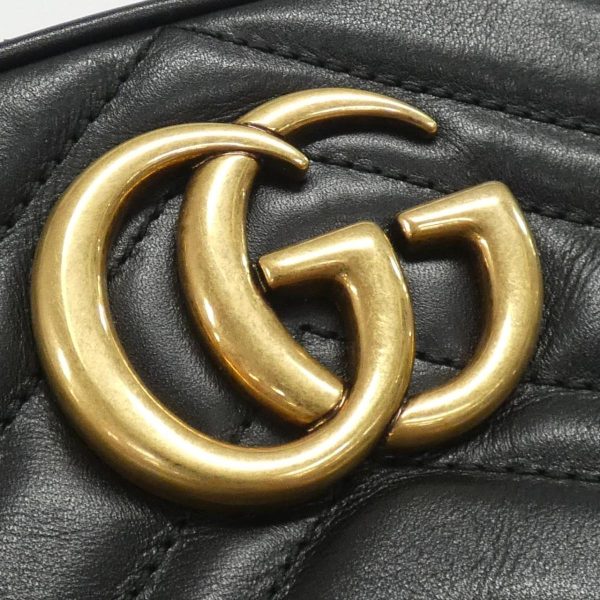 2600046191298 4 b Gucci Marmont GG Leather Waist Bag Black