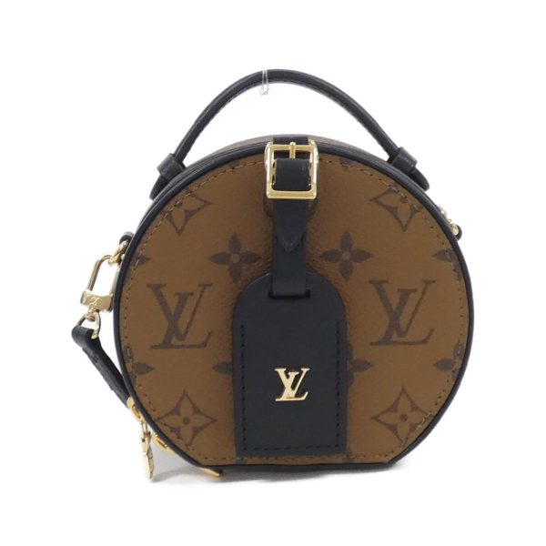 2600063320664 1 b Louis Vuitton Mini Boite Chapeau Monogram Reverse Canvas Shoulder Bag Brown