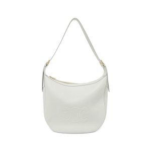 2600063447354 1 b Celine Eloise Leather Shoulder Bag White