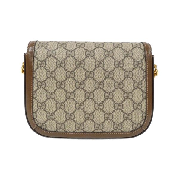 2600063488494 2 b Gucci Horsebit 1955 Canvas Shoulder Bag Beige