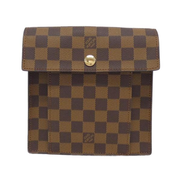 2600063790764 1 b Louis Vuitton Damier Pimlico Leather Shoulder Bag Brown