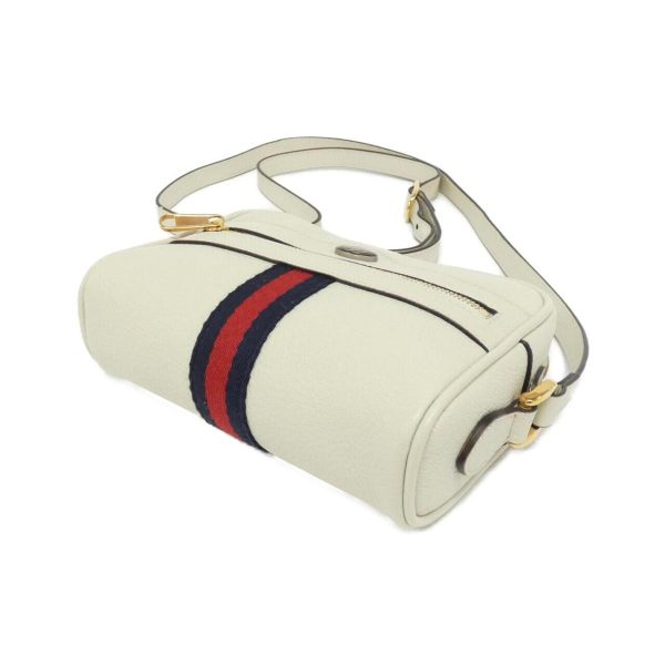 2600064506852 3 b Gucci Ophidia Leather Shoulder Bag White