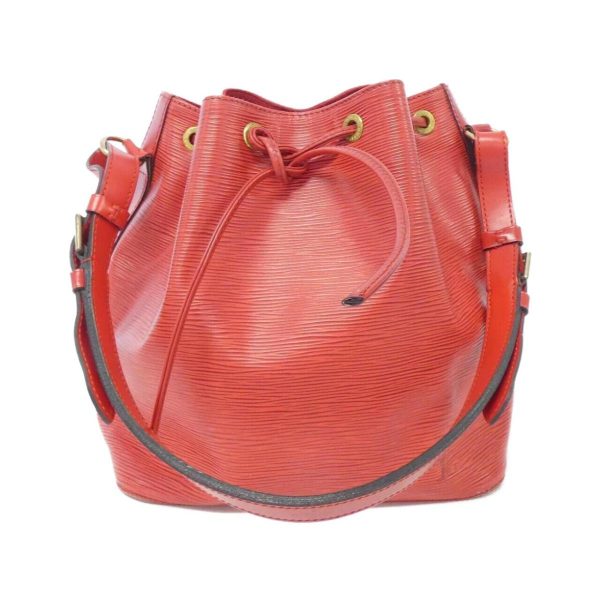 2600064716954 1 b Louis Vuitton Petit Noe Epi Leather Bucket Bag Red