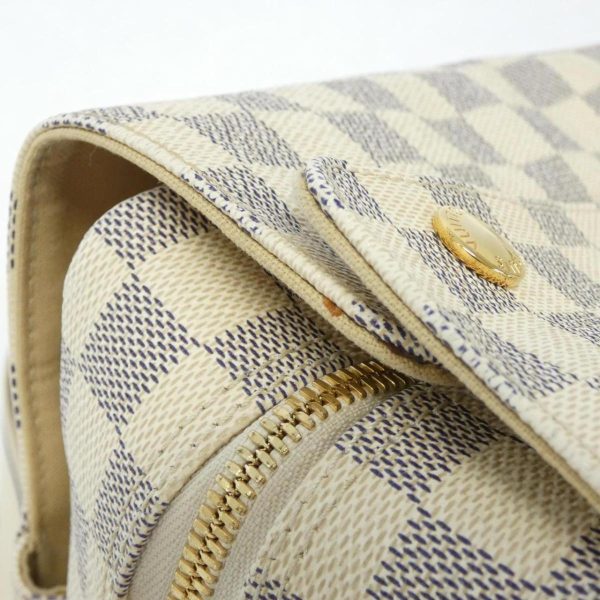 2600065510551 6 b Louis Vuitton Naviglio Damier Azur Canvas Shoulder Bag Azur