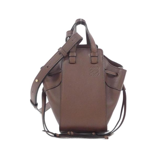 2600066355267 1 b Loewe Hammock Drawstring Mini Leather Shoulder Bag Brown