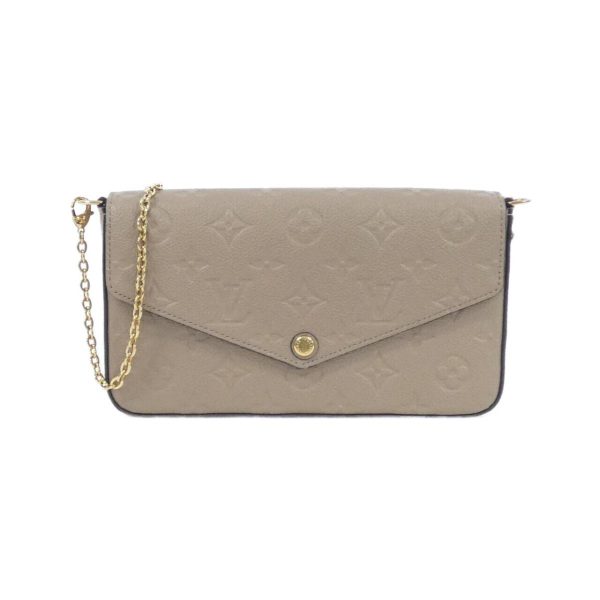 2600068508982 1 b Louis Vuitton Monogram Empreinte Pochette Felicie Shoulder Bag Beige