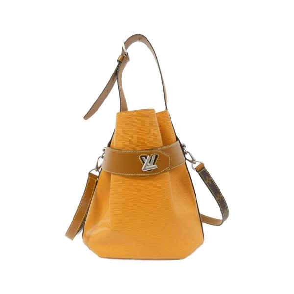 2600069256035 1 b Louis Vuitton Epi Twist Bucket Shoulder Bag Safran