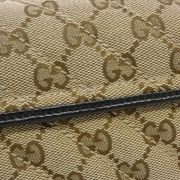 2600069380990 4 b Gucci GG Marmont Canvas Leather Shoulder Bag Biege