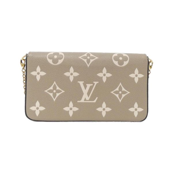 2600069845338 2 b Louis Vuitton Pochette Felicie Monogram Empreinte Leather Shoulder Bag Creme