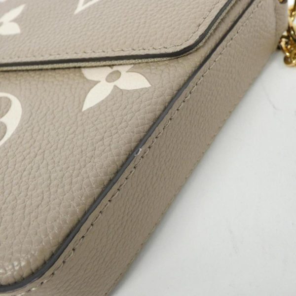 2600069845338 4 b Louis Vuitton Pochette Felicie Monogram Empreinte Leather Shoulder Bag Creme