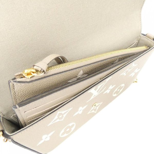 2600069845338 9 b Louis Vuitton Pochette Felicie Monogram Empreinte Leather Shoulder Bag Creme