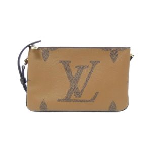 2700038688949 1 b Louis Vuitton Monogram Sac Plat PM Shoulder Bag 2WAY Brown