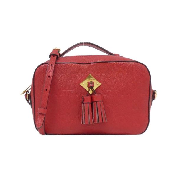 2700038700221 1 b Louis Vuitton Saintonge Monogram Empreinte Leather Shoulder Bag Red