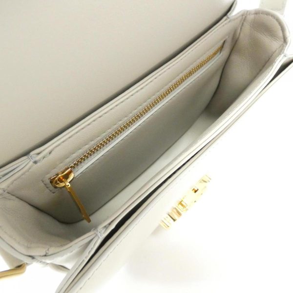 2700038825832 5 b Celine Besace Claire Medium Leather Shoulder Bag White