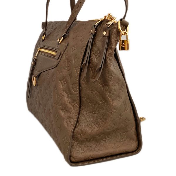 283 4 Louis Vuitton Lumineuse PM Gold Hardware Monogram Empreinte Shoulder Bag Brown