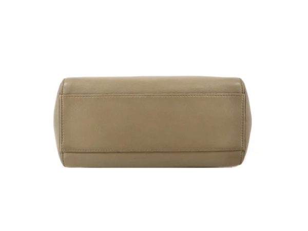 29417 3 Fendi Peekaboo Small Nappa Leather Shoulder Bag Beige