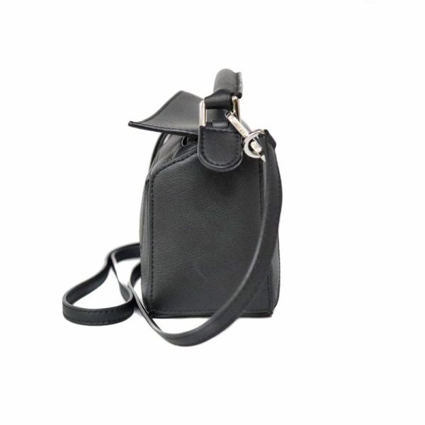 3 Loewe Puzzle Bag Mini Shoulder Bag Classic Calf Leather Black