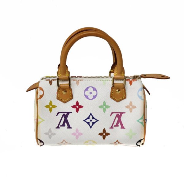 3 Louis Vuitton Mini Speedy Shoulder Handbag Monogram Multicolor