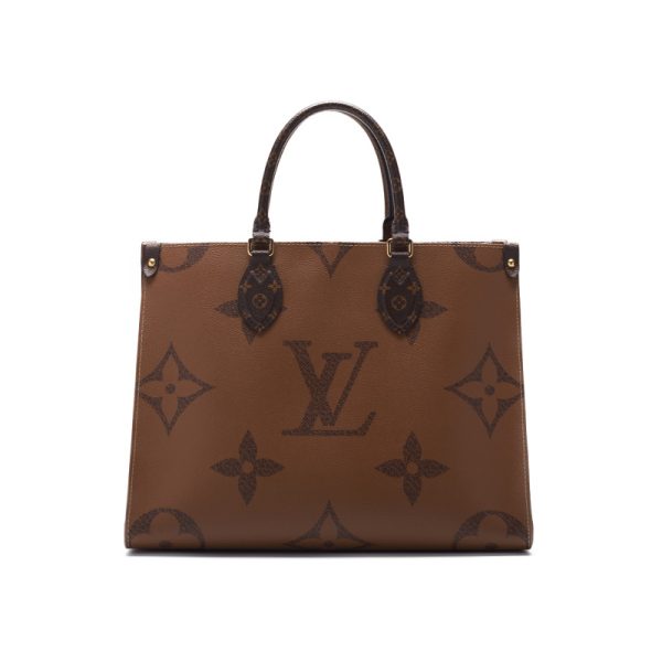 3 Louis Vuitton On The Go MM Monogram Giant Tote Bag Brown