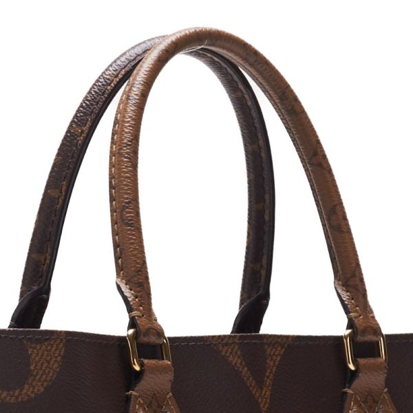 3 Louis Vuitton On The Go MM Monogram Giant Tote Bag Brown
