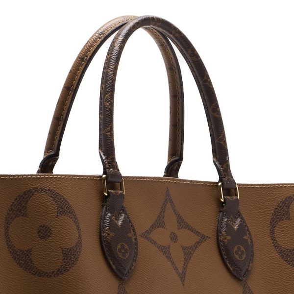 3 Louis Vuitton On The Go GM Monogram Giant Tote Bag Brown