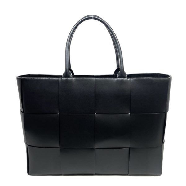 3 Bottega Veneta Maxi Intrecciato Leather Tote Bag Black