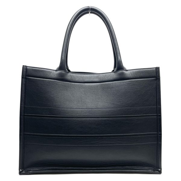 3 Christian Dior Book Tote Calfskin Tote Bag Black