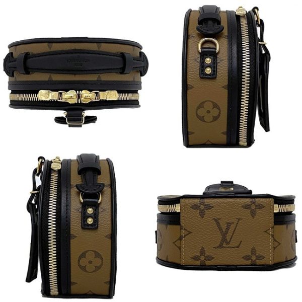 3 Louis Vuitton Mini Boite Chapeau Shoulder Bag Brown Black Gold Monogram