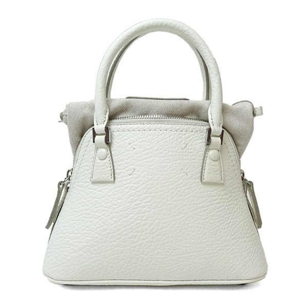 3 Maison Margiela 5AC Micro Grainy Leather Handbag White