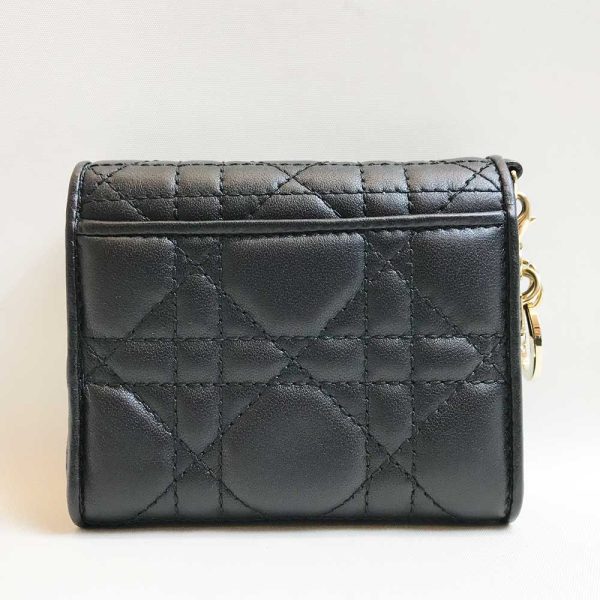 3 di230901 1m 01 Dior Cannage Small Lambskin Wallet Black