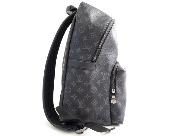 30220m11 3 Louis Vuitton Monogram Eclipse Canvas Leather Backpack Rucksack Daypack Black Grey