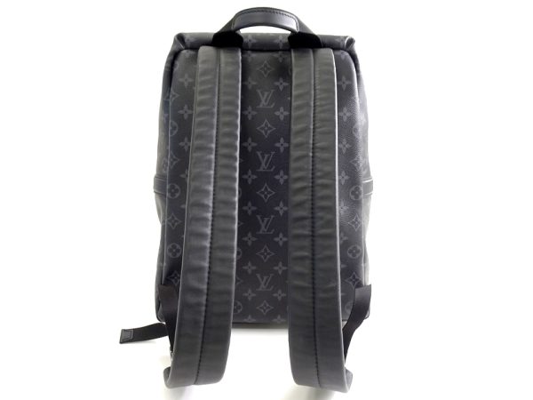 30220m11 4 Louis Vuitton Monogram Eclipse Canvas Leather Backpack Rucksack Daypack Black Grey