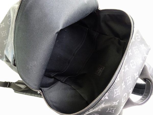 30220m11 7 Louis Vuitton Monogram Eclipse Canvas Leather Backpack Rucksack Daypack Black Grey