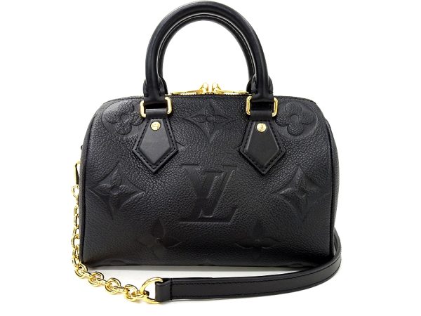 30405m01 1 Louis Vuitton Speedy Bandouliere 20 Monogram Giant Grained Leather 2way Mini Handbag Shoulder Crossbody Chain Noir