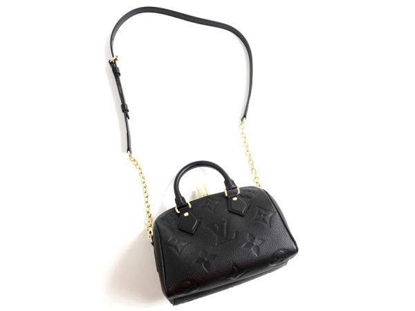 30405m01 2 Louis Vuitton Speedy Bandouliere 20 Monogram Giant Grained Leather 2way Mini Handbag Shoulder Crossbody Chain Noir