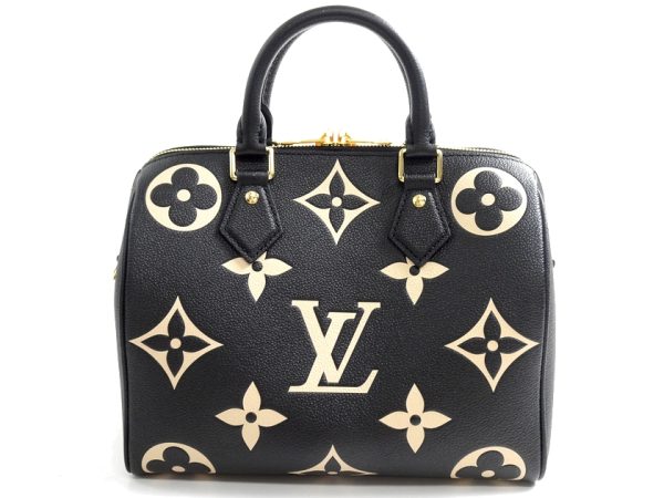 30405m02 g 3 Louis Vuitton Speedy Bandouliere 25 Monogram Giant Grained Leather 2way Handbag Shoulder Black