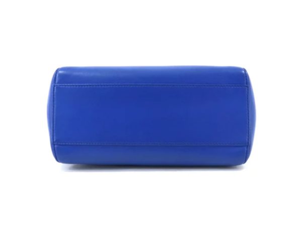 30441 2 Fendi Peekaboo Small Nappa Leather Shoulder Bag Blue