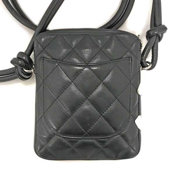 31003150315 140 02u Chanel Mini Pochette Shoulder Bag Cambon Line Leather Crossbody Bag Black White