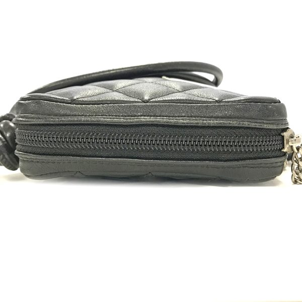 31003150315 140 09u Chanel Mini Pochette Shoulder Bag Cambon Line Leather Crossbody Bag Black White
