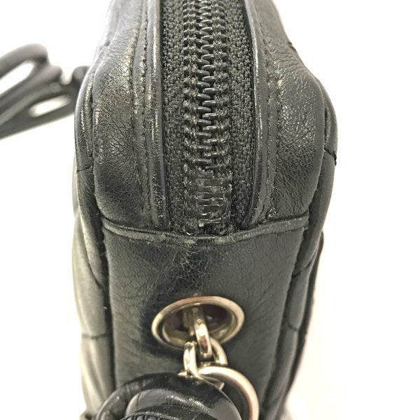 31003150315 140 10u Chanel Mini Pochette Shoulder Bag Cambon Line Leather Crossbody Bag Black White