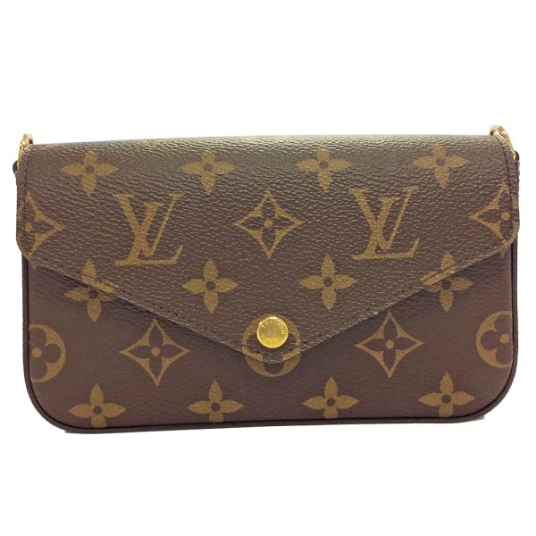 31004279315 161 02u Louis Vuitton Muti Pochette Felicie Monogram Strap Card Holder Crossbody Bag Shoulder Bag Brown
