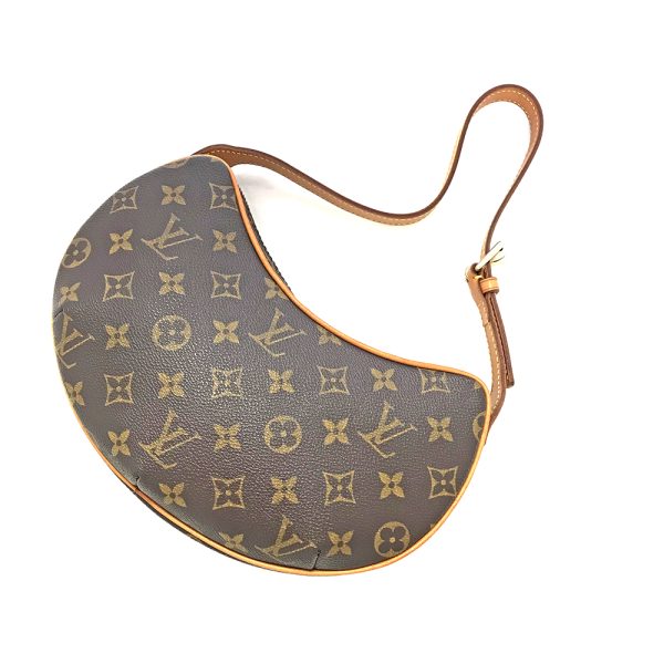 31004279315 280 05u Louis Vuitton Pochette Croissant Pm Handbag Monogram Shoulder Bag Brown